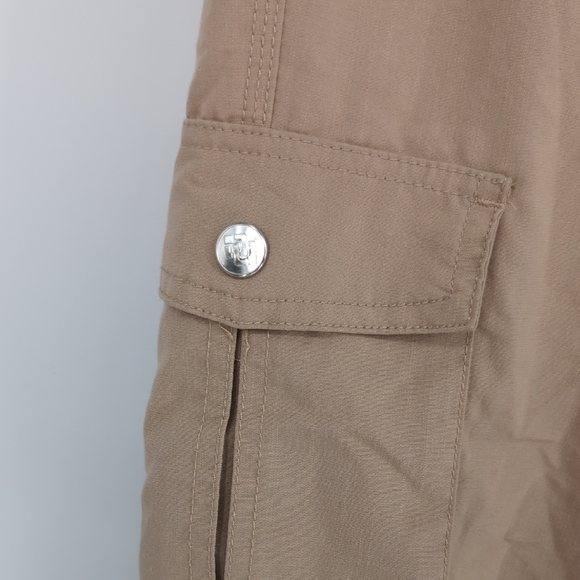 19979 Mofiz Cargo Track Jogger Capri Pant Tan size Medium y2k casual travel - Picture 7 of 10